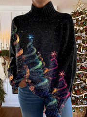 Marguerite | Pull Col Roulé Étincelant de Noël