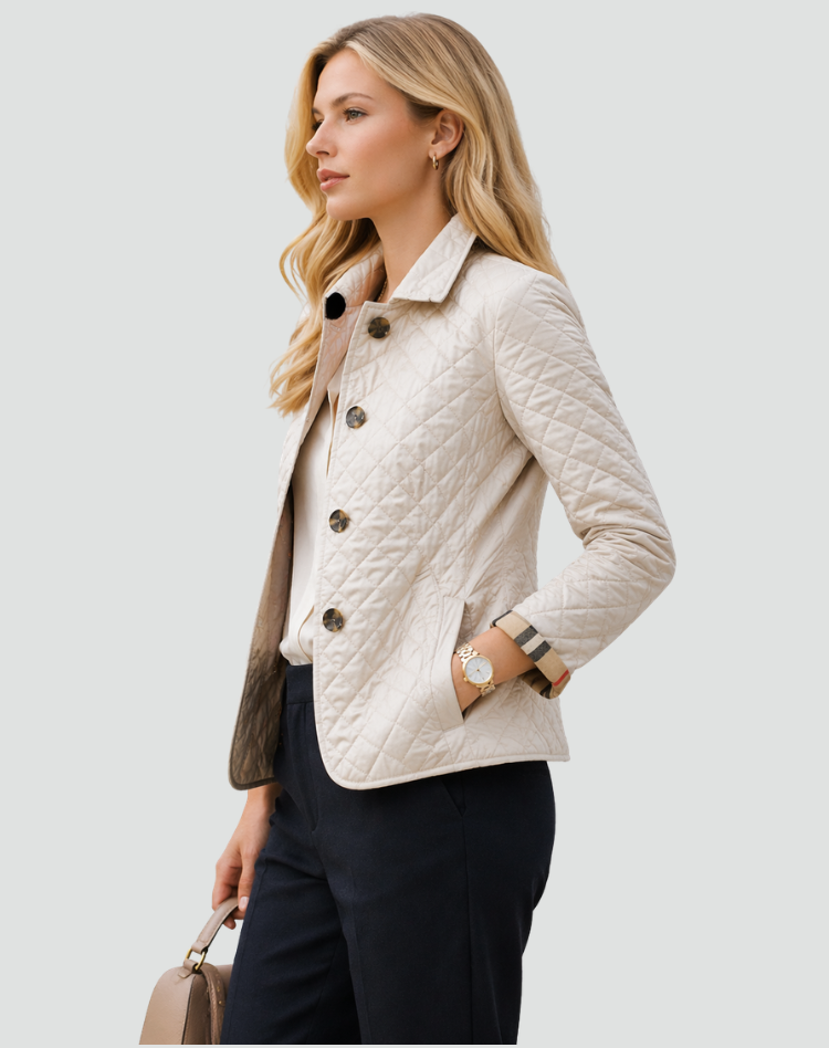 VIDAL BORDEAUX | VESTE MATELASSÉE BOUTONNÉE POUR FEMMES