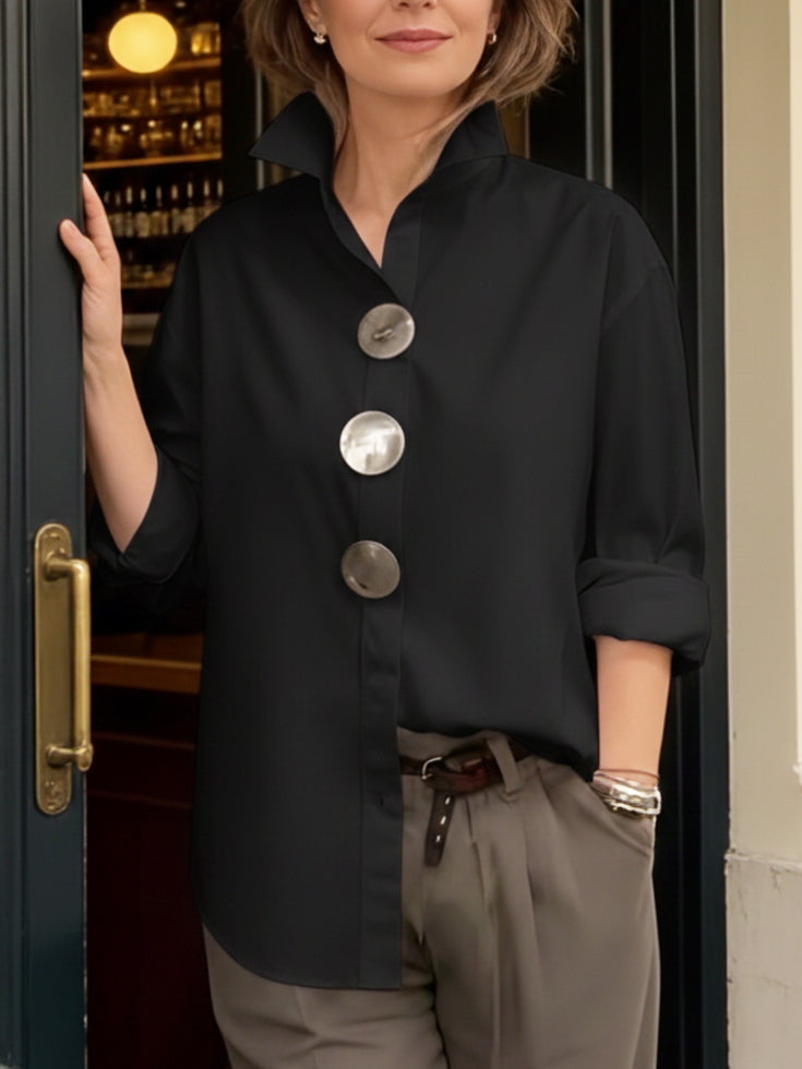 VIDAL BORDEAUX | BLOUSE CLASSIQUE À BOUTONS POUR FEMME