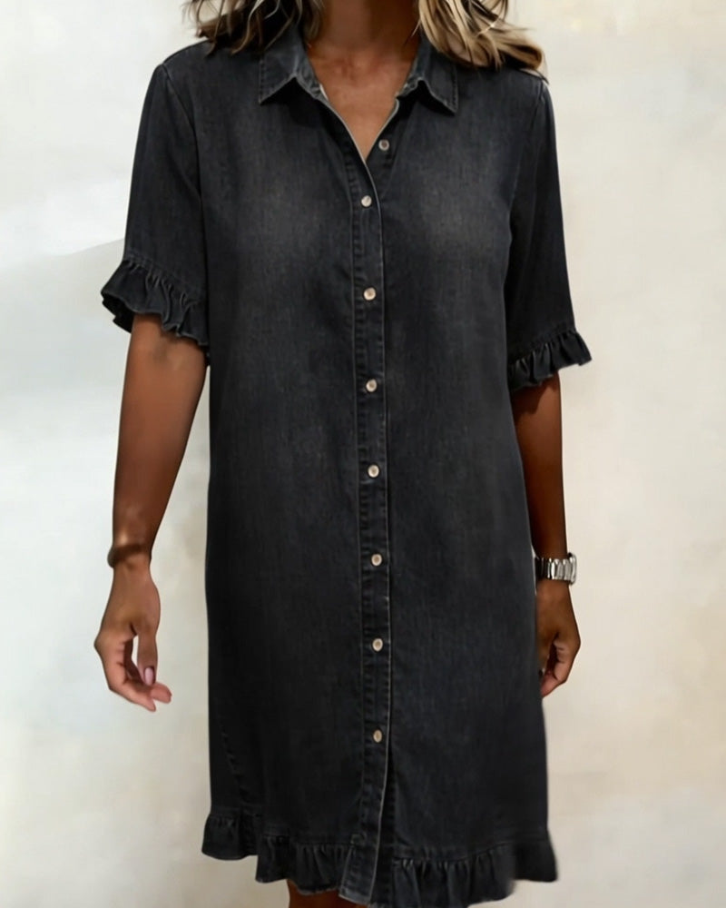 MOREAU LYON | ROBE MIDI EN DENIM MODERNE POUR FEMME