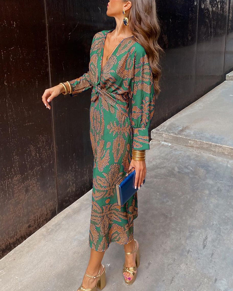MOREAU LYON | ROBE MIDI IMPRIMÉE POUR FEMMES