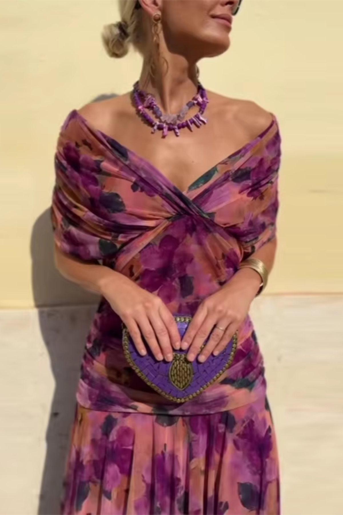 VIDAL BORDEAUX | ROBE MAXI FLUIDE POUR FEMME