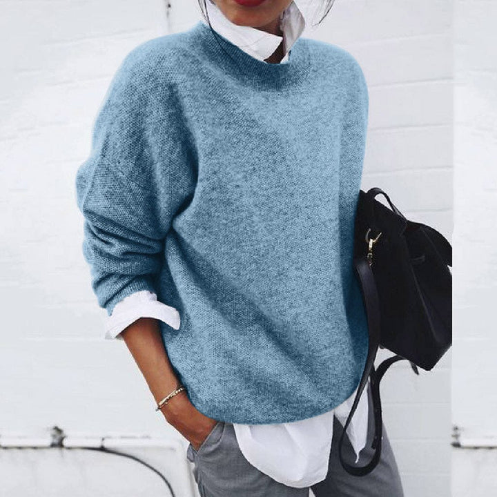 VIDAL BORDEAUX | PULL CLASSIQUE À COL ROND POUR FEMMES