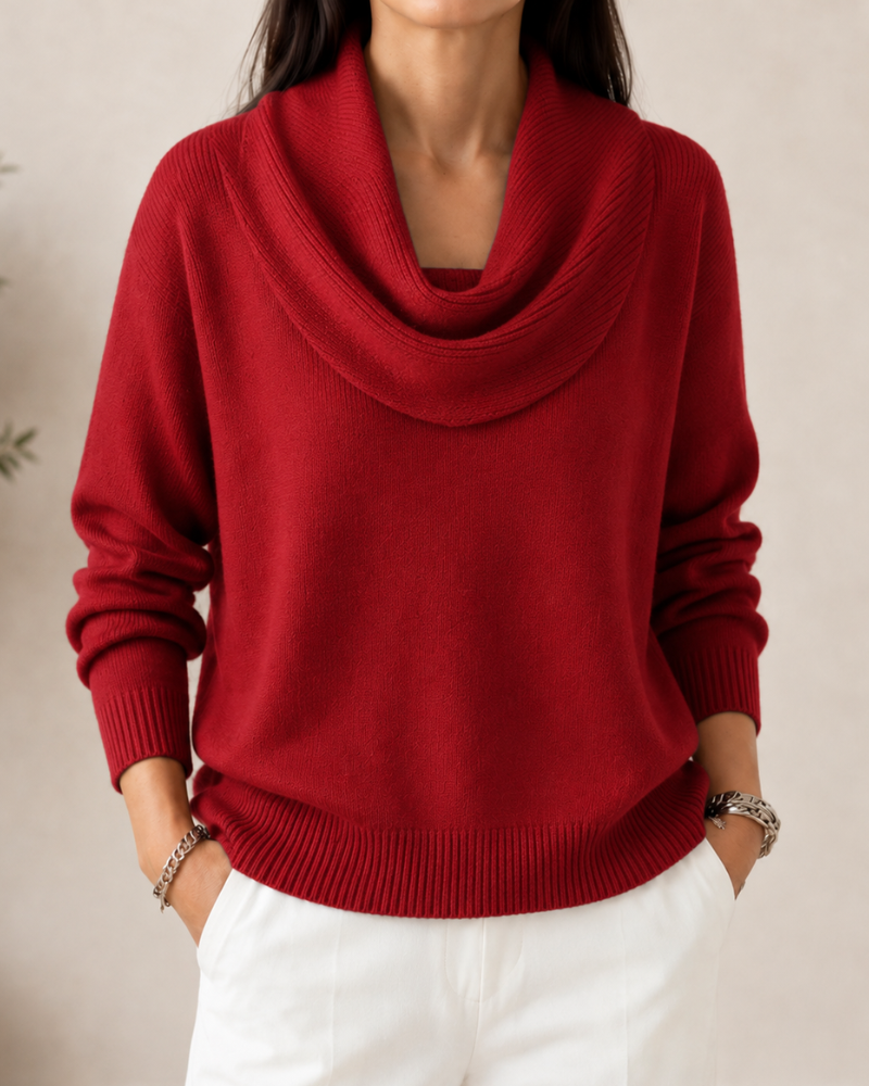 Caralina™ | Pull Tricoté Élégant à Col Bénitier