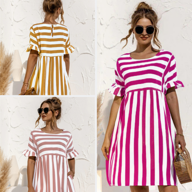 MOREAU LYON | ROBE DE PLAGE RAYÉE POUR FEMMES