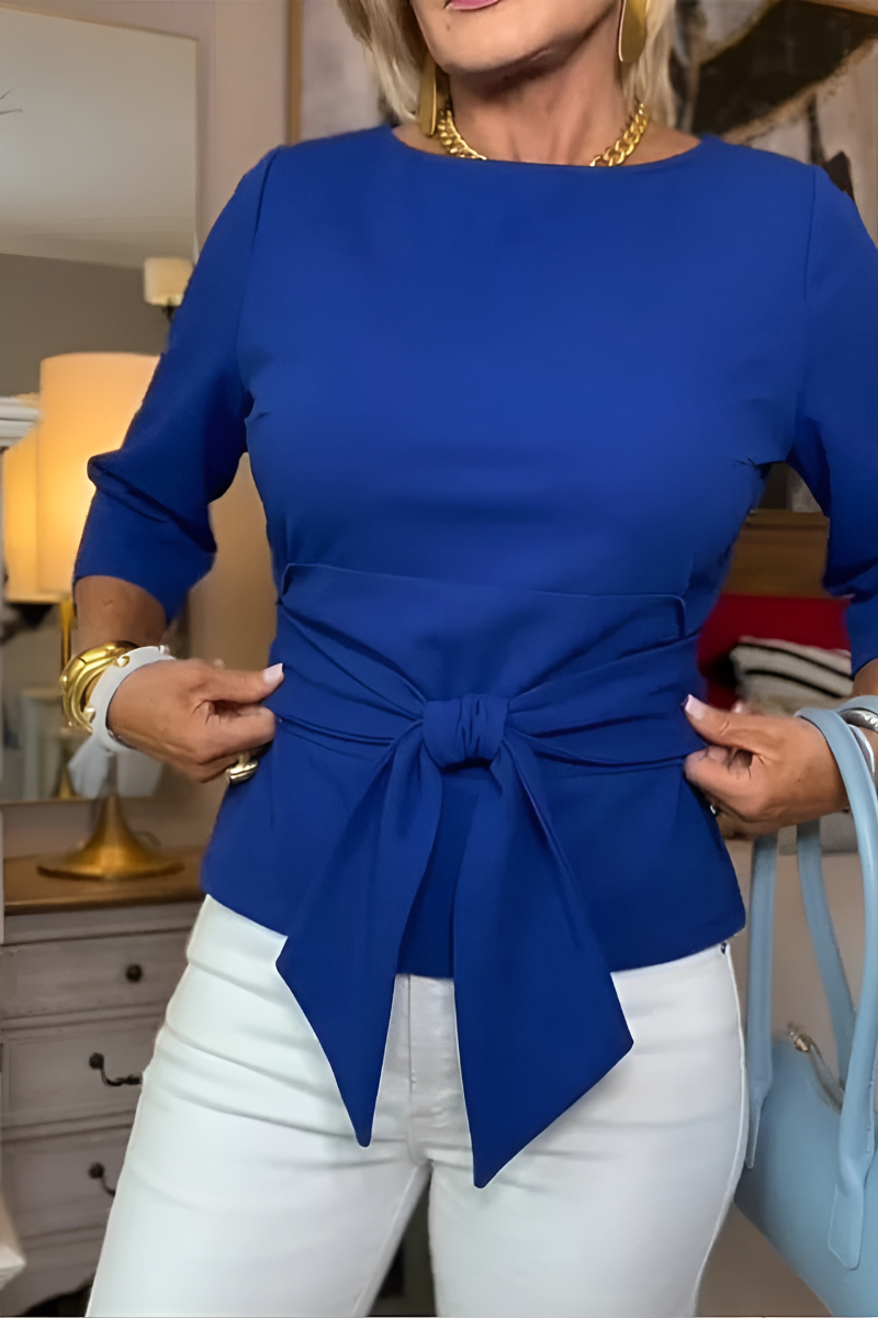 VIDAL BORDEAUX | TOP À NOEUD À LA TAILLE POUR FEMMES