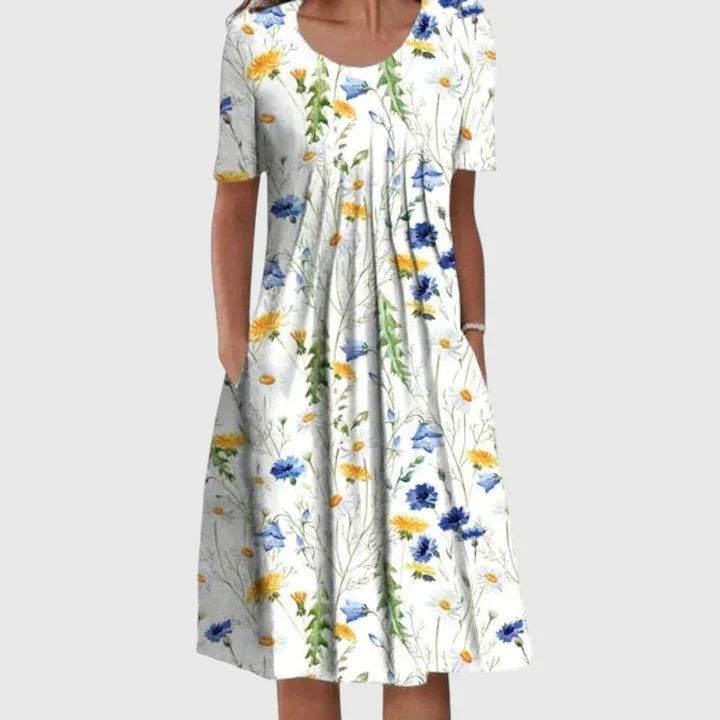 VIDAL BORDEAUX | ROBE ÉLÉGANTE À VOLANTS POUR FEMME