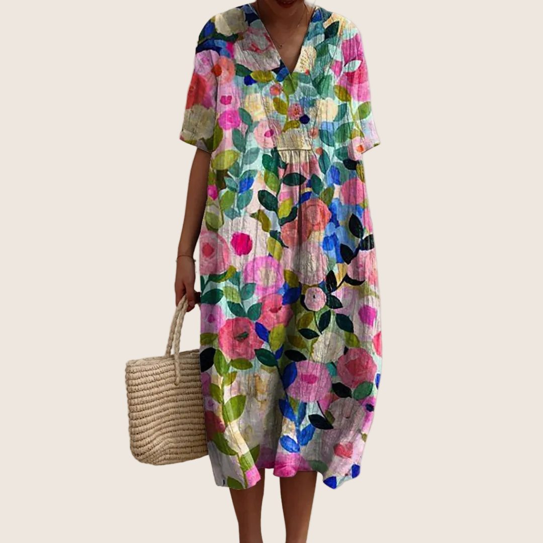 VIDAL BORDEAUX | ROBE D'ÉTÉ FLORALE POUR FEMMES