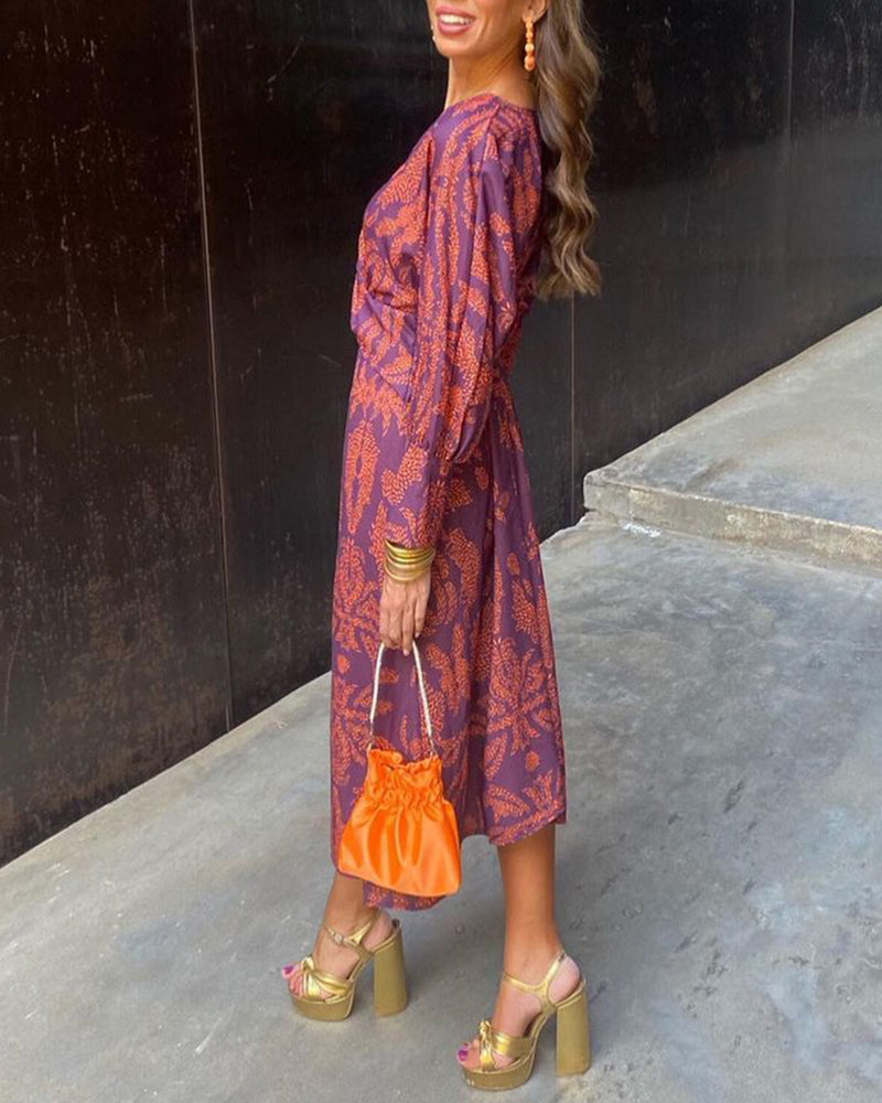 MOREAU LYON | ROBE MIDI IMPRIMÉE POUR FEMMES