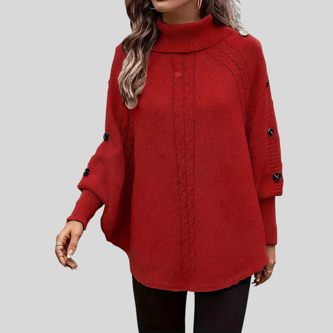 Norelle™ | Pull en maille torsadée à col montant