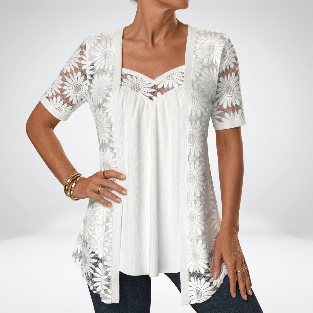 VIDAL BORDEAUX | BLOUSE À DENTELLE POUR FEMMES