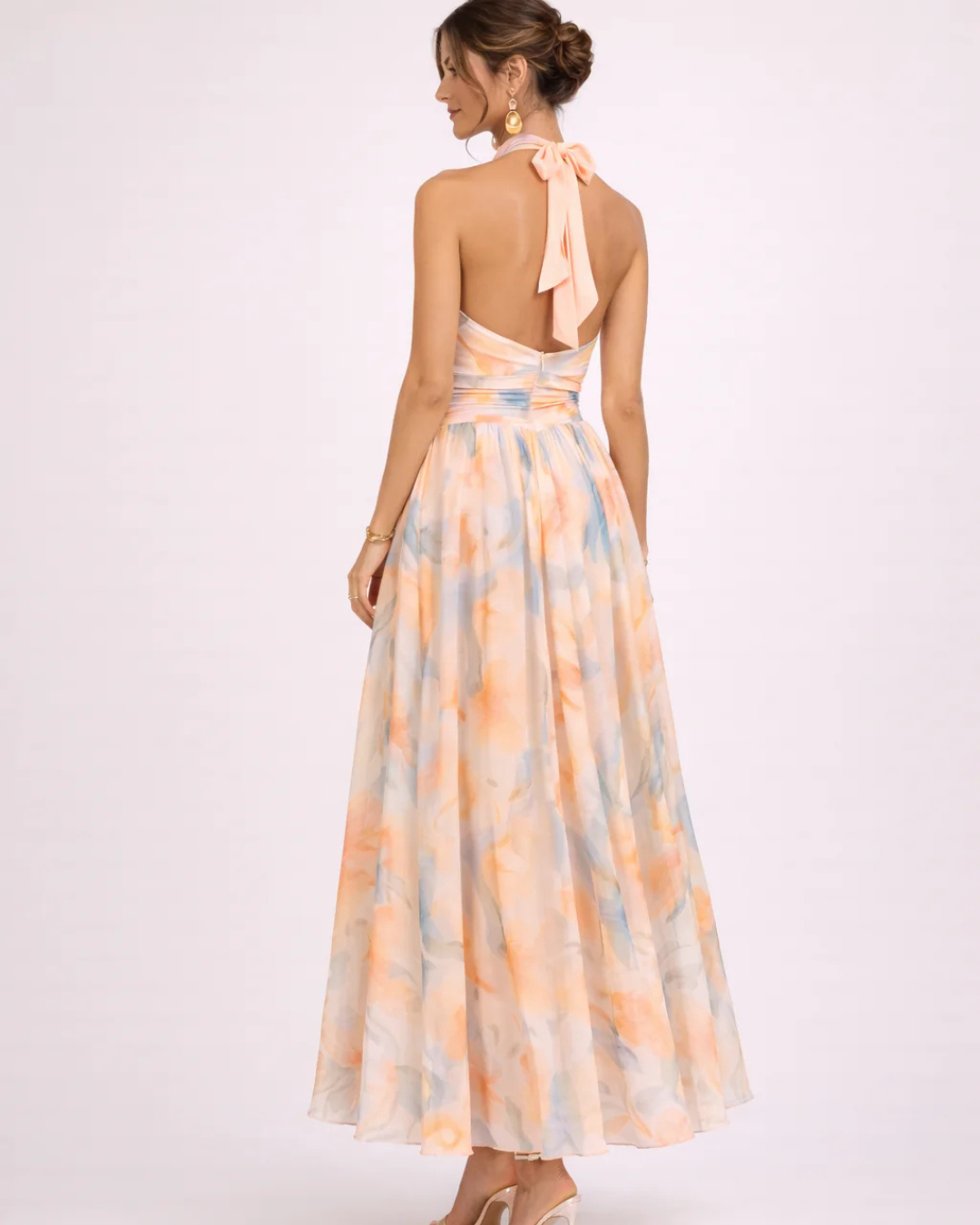 MOREAU LYON | ROBE MAXI ÉLÉGANTE À COL HALTER POUR FEMMES