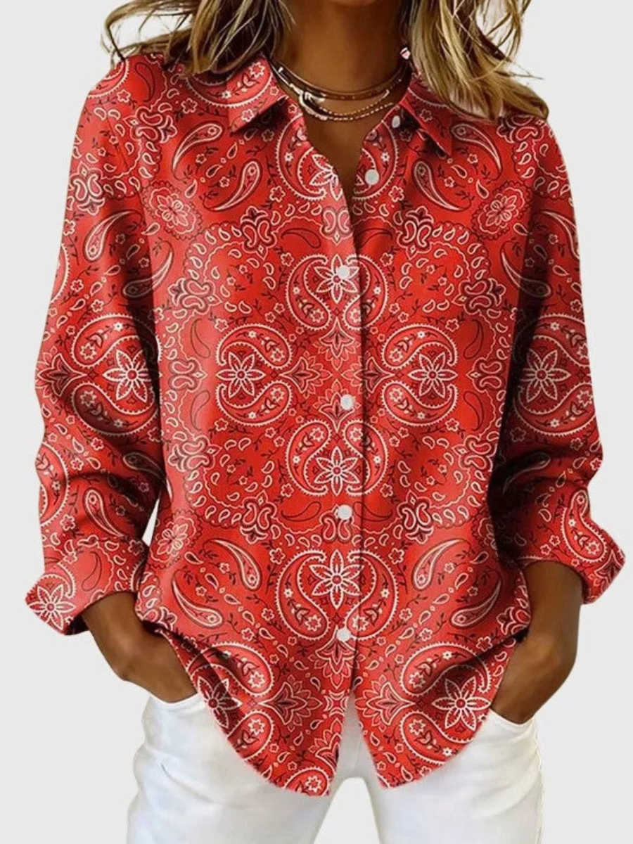 VIDAL BORDEAUX | BLOUSE À IMPRIMÉ PAISLEY POUR FEMMES