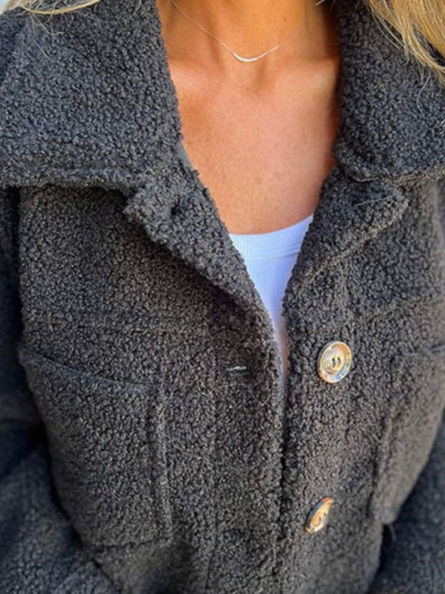 VIDAL BORDEAUX | MANTEAU À BOUTONS TEXTURÉ POUR FEMMES