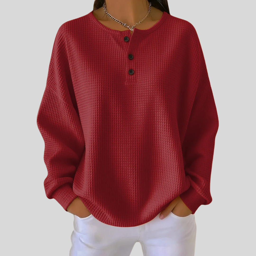 Nessa™ | Sweat-shirt Henley Décontracté