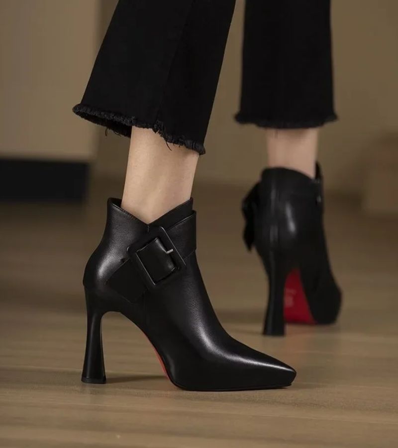 MOREAU LYON | BOTTINES À TALON ET BOUCLE POUR FEMMES