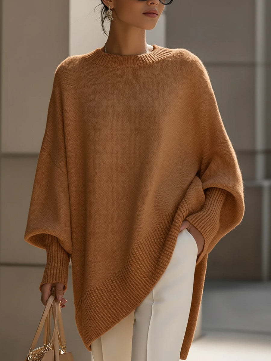 VIDAL BORDEAUX | PULL SURDIMENSIONNÉ CÔTELÉ POUR FEMMES