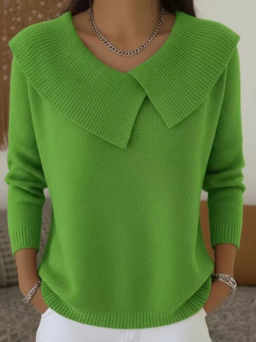 VIDAL BORDEAUX | PULL COL CLASSIQUE POUR FEMME