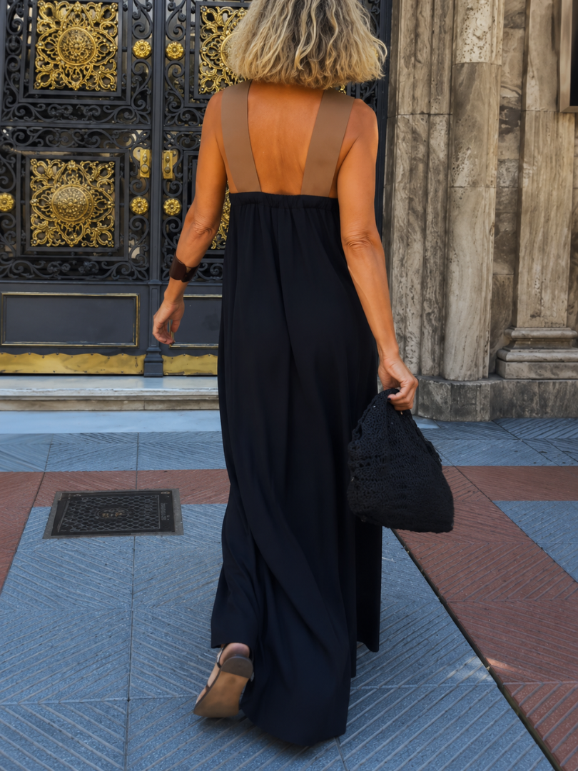 MOREAU LYON | ROBE MAXI BICOLOR POUR FEMMES