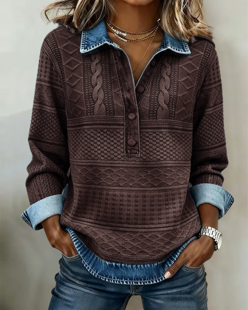 VIDAL BORDEAUX | CHEMISE EFFET DENIM POUR FEMME