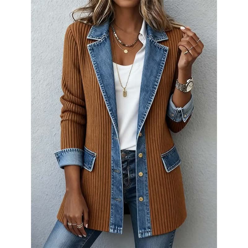 Celine | Veste Tailleur à Bord Contrasté