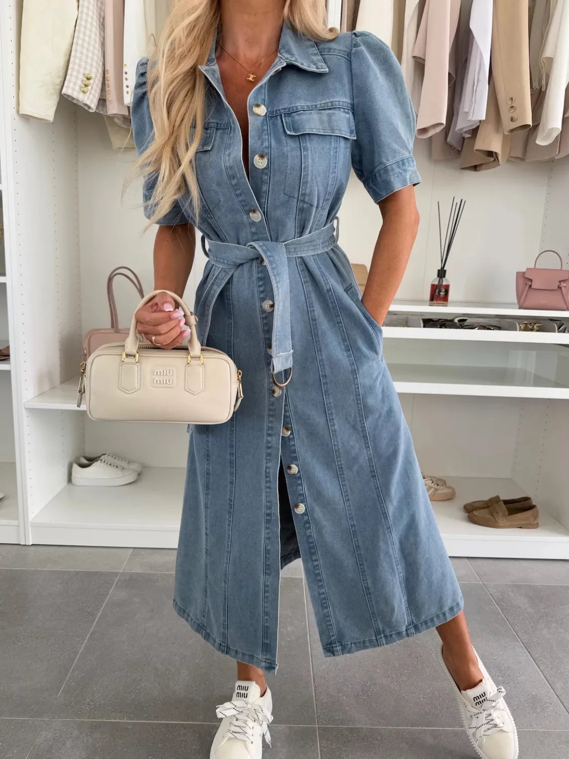 MOREAU LYON | ROBE CHEMISE EN DENIM POUR FEMMES