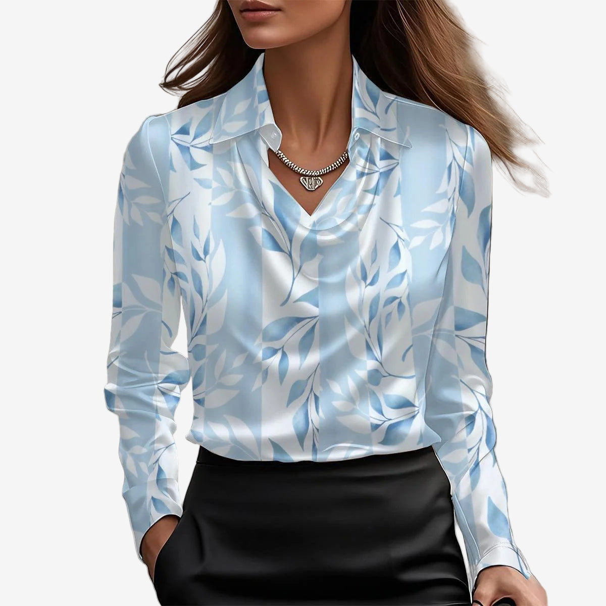VIDAL BORDEAUX | BLOUSE DRAPÉE COL COWL POUR FEMMES