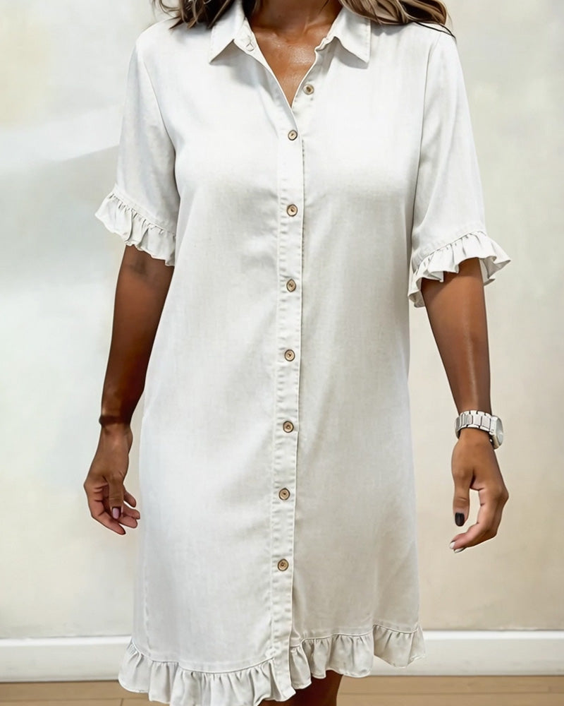 MOREAU LYON | ROBE MIDI EN DENIM MODERNE POUR FEMME