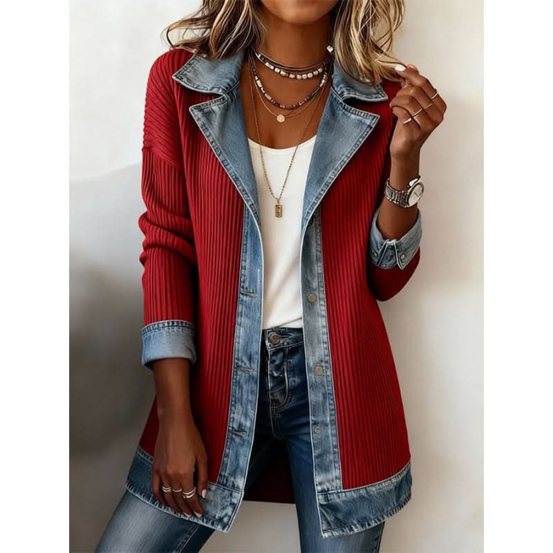 Celine | Veste Tailleur à Bord Contrasté
