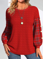 Juliet | Pull Texturé à Manches Carreaux