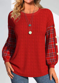 Juliet | Pull Texturé à Manches Carreaux