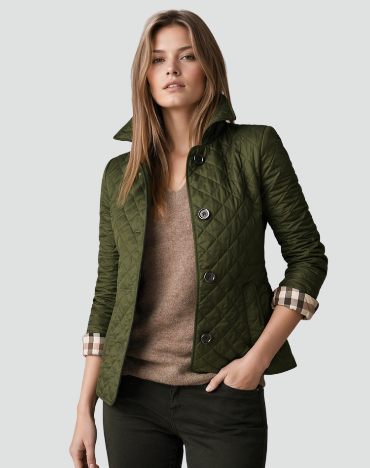 VIDAL BORDEAUX | VESTE MATELASSÉE BOUTONNÉE POUR FEMMES