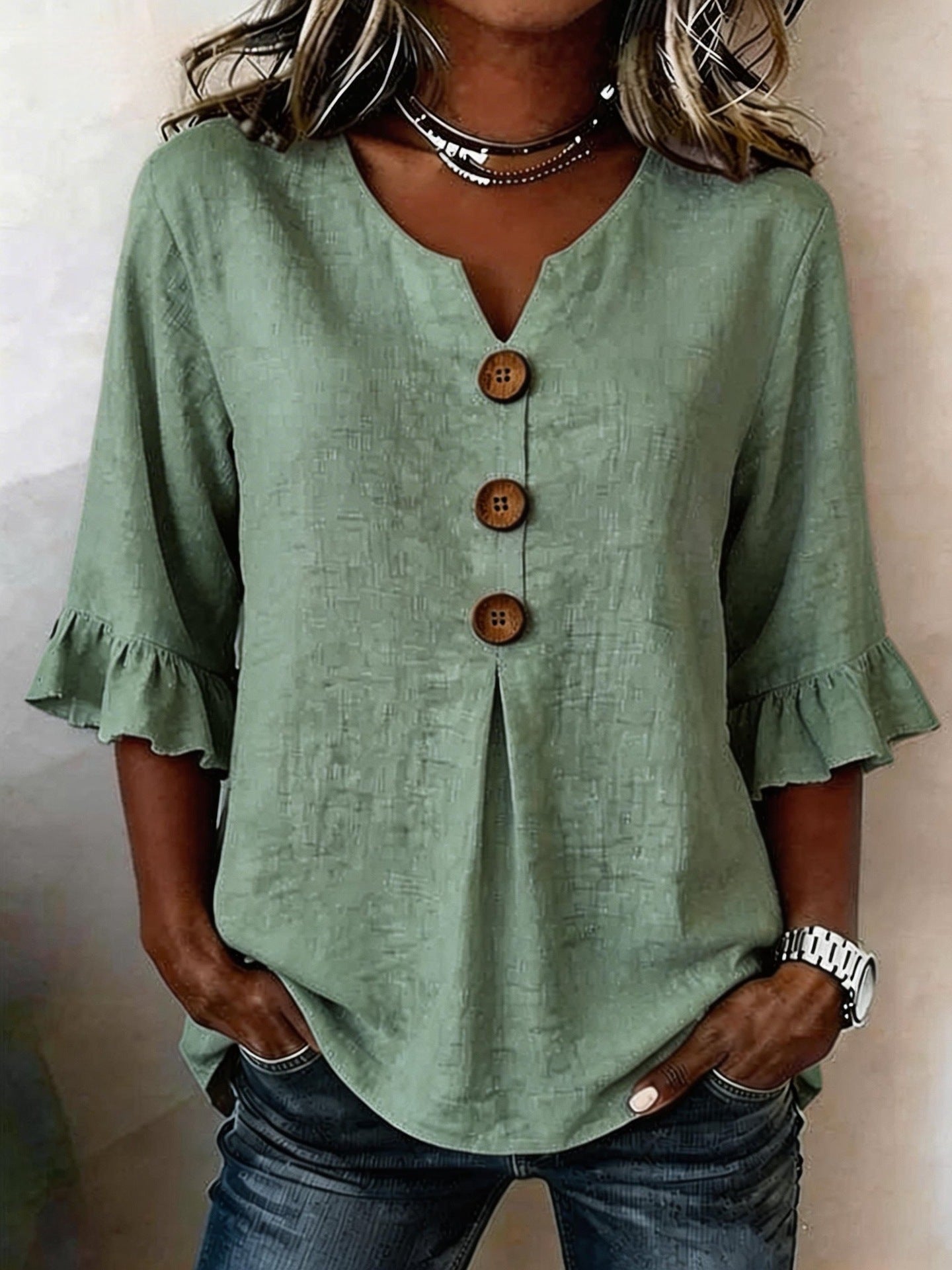 VIDAL BORDEAUX | BLOUSE À VOLANTS ROMANTIQUE POUR FEMMES