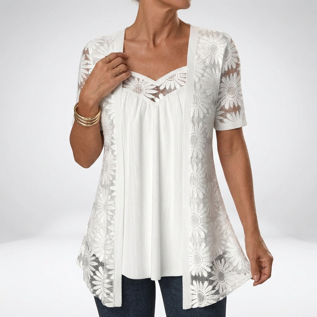 VIDAL BORDEAUX | BLOUSE À DENTELLE POUR FEMMES