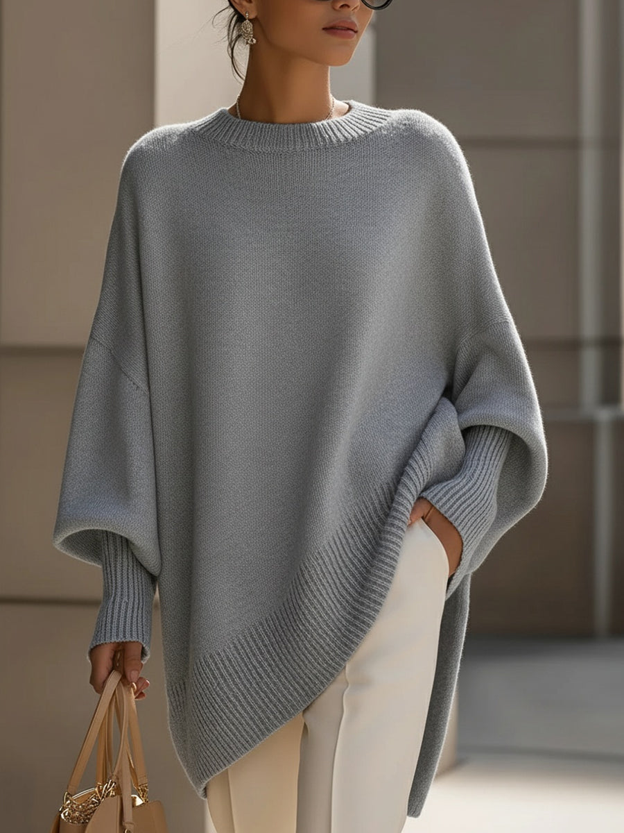 VIDAL BORDEAUX | PULL SURDIMENSIONNÉ CÔTELÉ POUR FEMMES