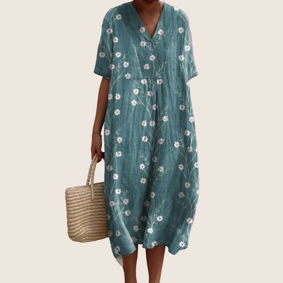 VIDAL BORDEAUX | ROBE D'ÉTÉ FLORALE POUR FEMMES