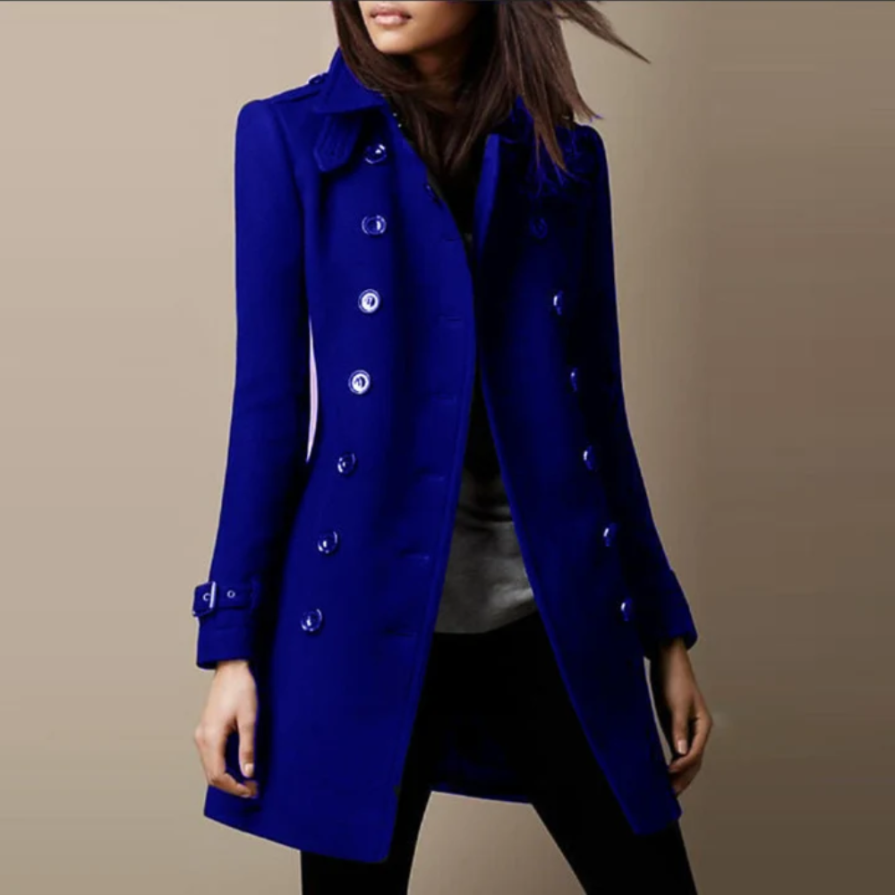 Danielle™ | Manteau Trench Long Élégant à Double Boutonnage