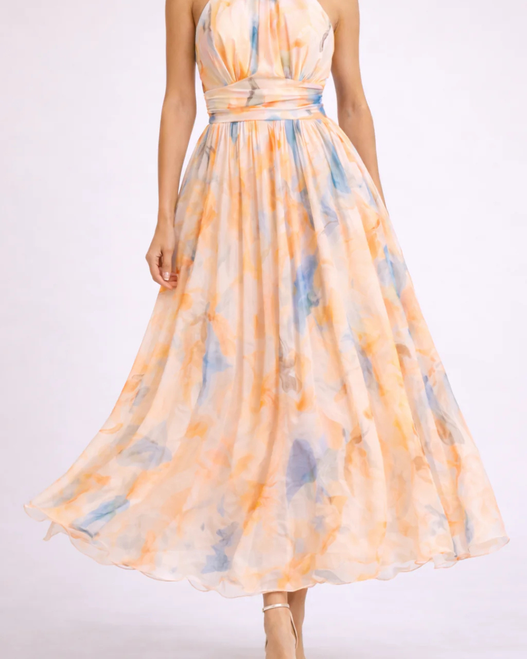 MOREAU LYON | ROBE MAXI ÉLÉGANTE À COL HALTER POUR FEMMES