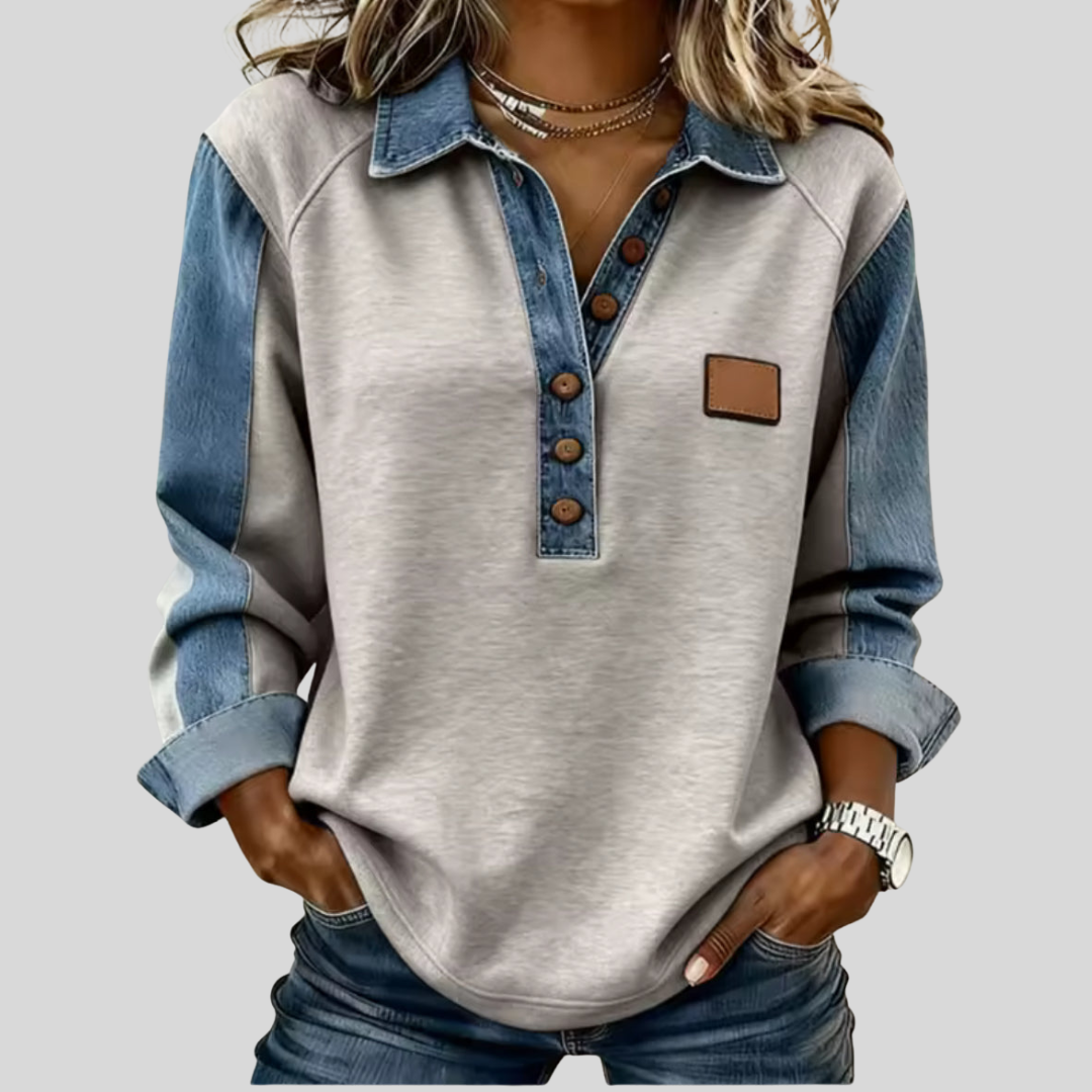Voxanne™ | Pull à Col en Denim
