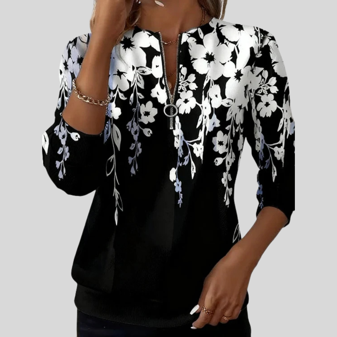 Crimson™ | Sweat à zip avec imprimé floral