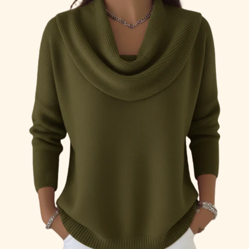 Vivienne | Pull en Tricot à Col Bénitier