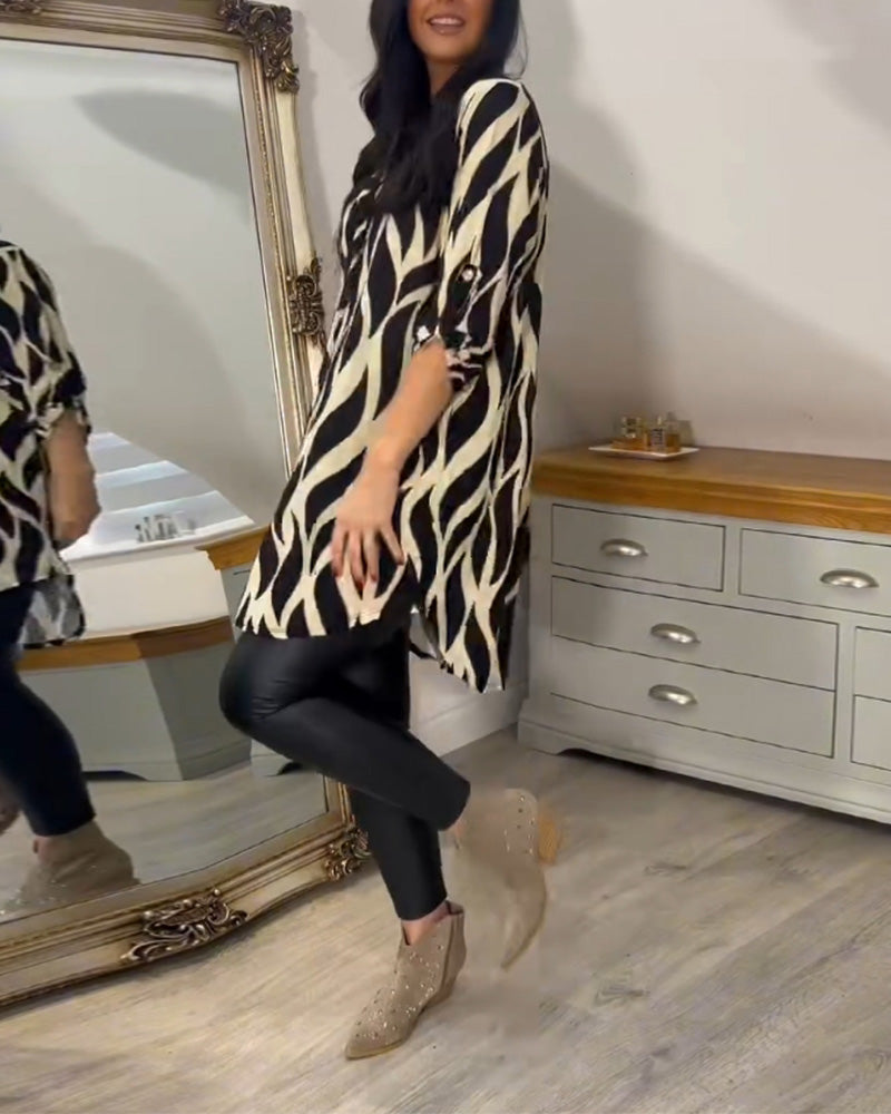 VIDAL BORDEAUX | BLOUSE CHIC IMPRIMÉE POUR FEMMES
