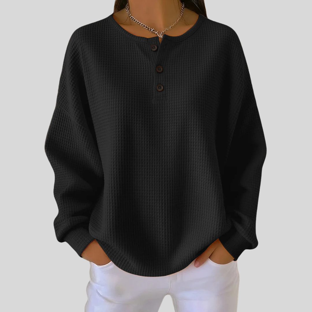 Nessa™ | Sweat-shirt Henley Décontracté