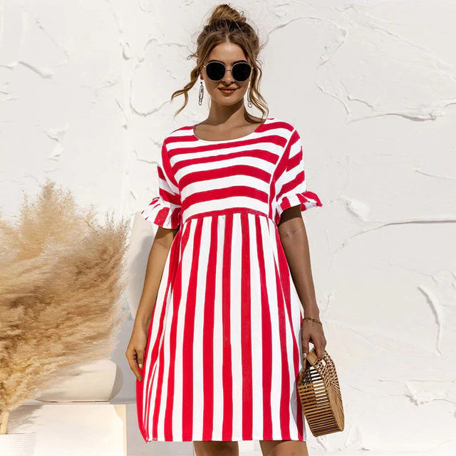MOREAU LYON | ROBE DE PLAGE RAYÉE POUR FEMMES