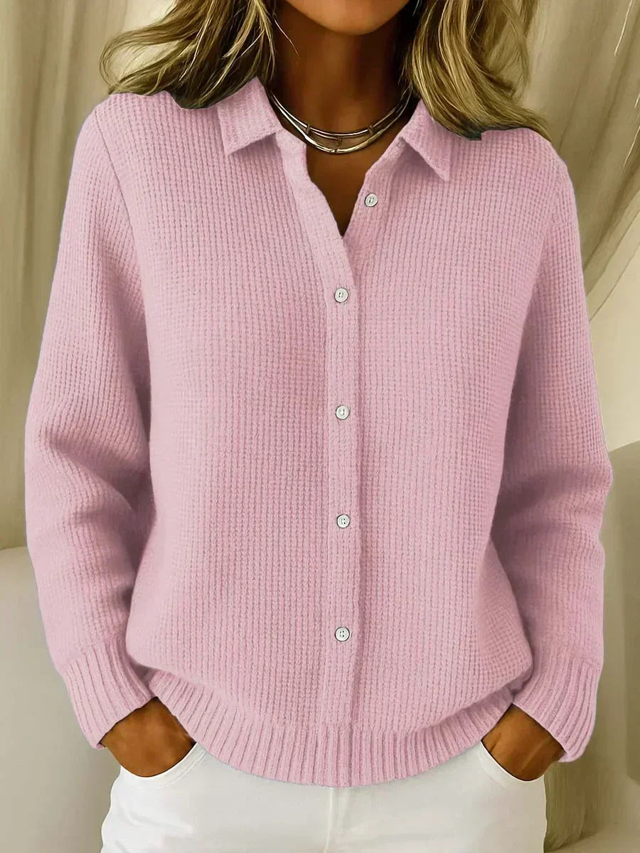 Camille™ | Cardigan Boutonné en Tricot Texturé