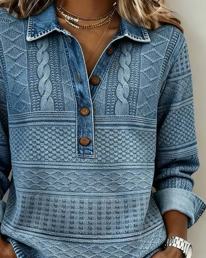 VIDAL BORDEAUX | CHEMISE EFFET DENIM POUR FEMME