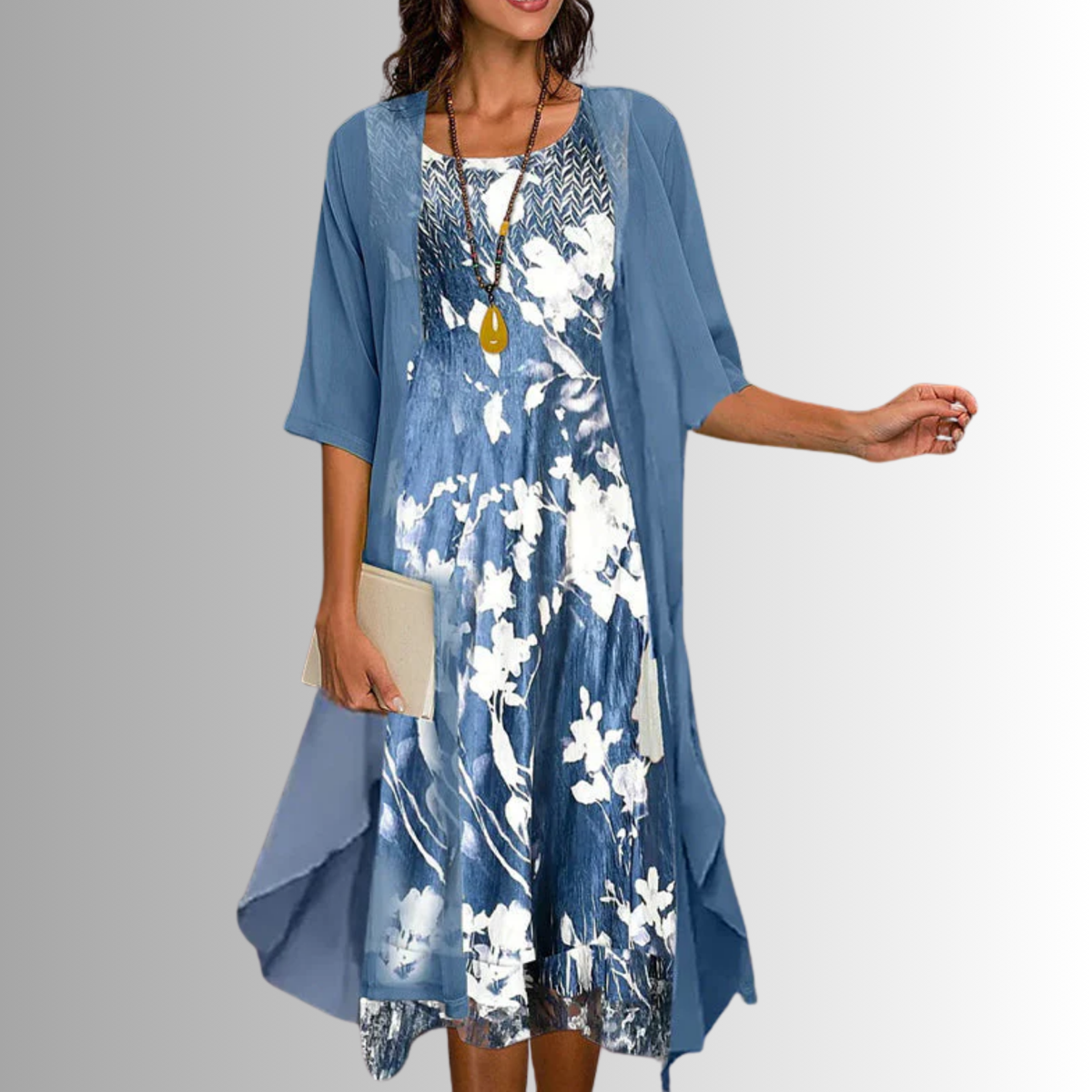 MOREAU LYON | ROBE MIDI SUPERPOSÉE POUR FEMMES