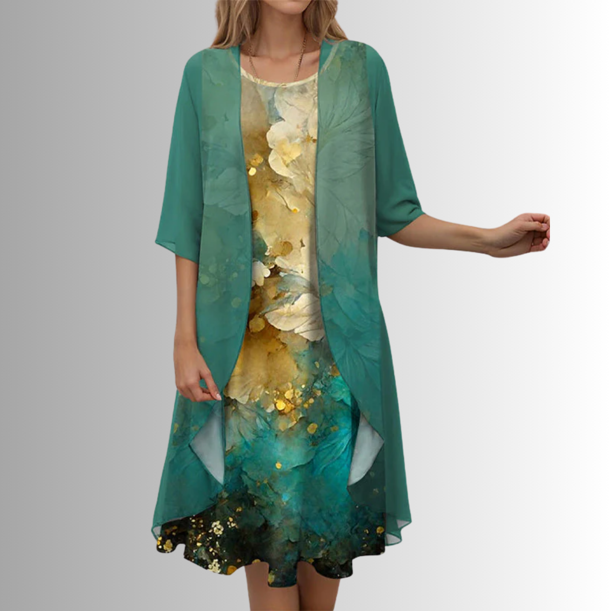 MOREAU LYON | ROBE MIDI SUPERPOSÉE POUR FEMMES