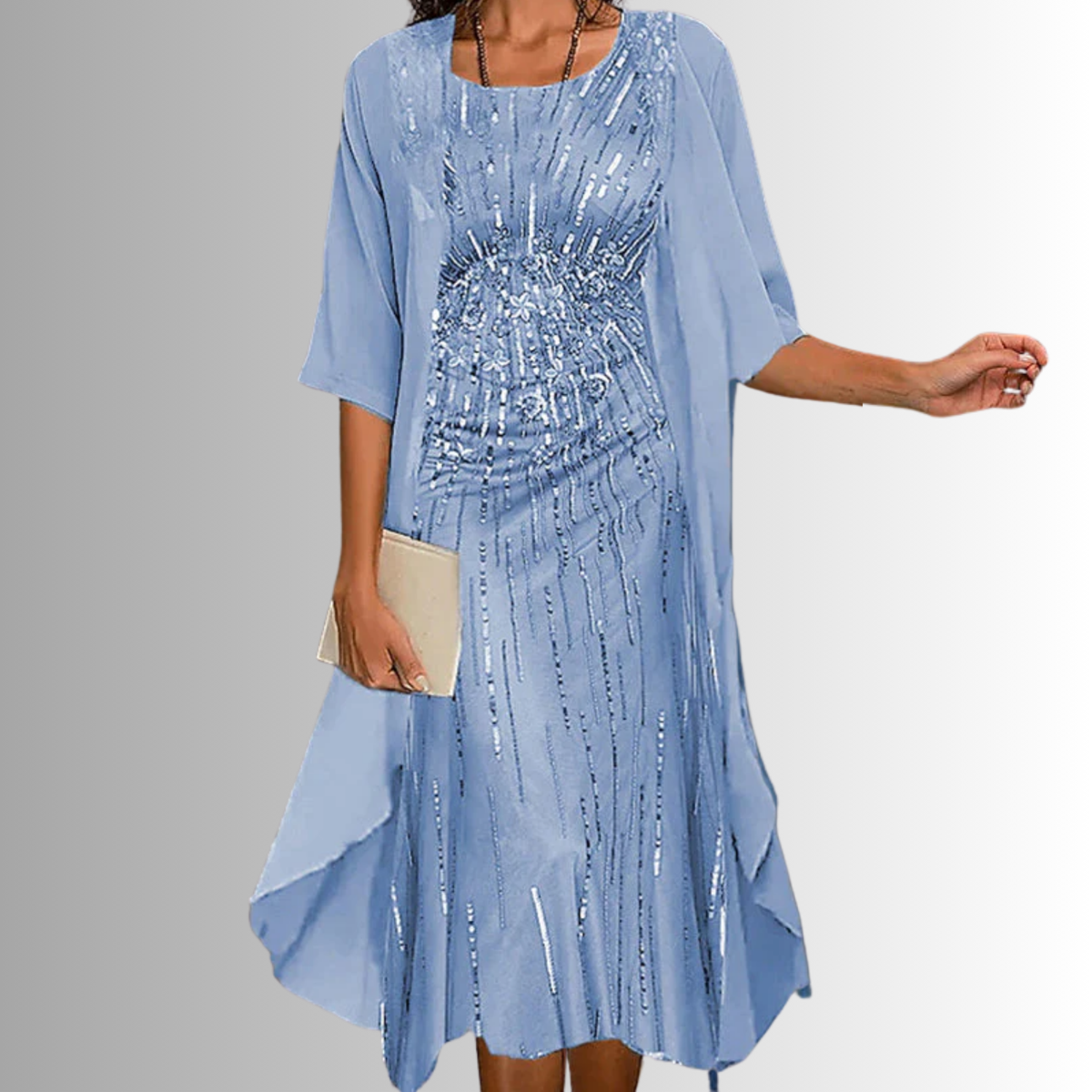 MOREAU LYON | ROBE MIDI SUPERPOSÉE POUR FEMMES