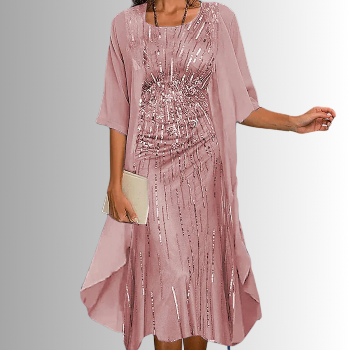 MOREAU LYON | ROBE MIDI SUPERPOSÉE POUR FEMMES